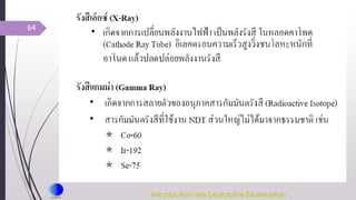 64
Introduction Non Destructive Examination
 