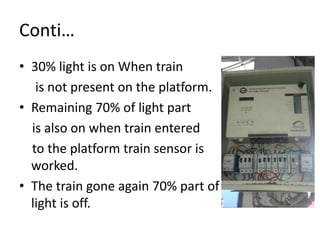 …
• platform power is used for
tube light, fans and stalls etc.
• Automatically worked device.
• signaling system also
con...