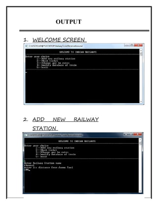 python railway reservation system guide | pdf | python... Railway reservation(c++) | PDF