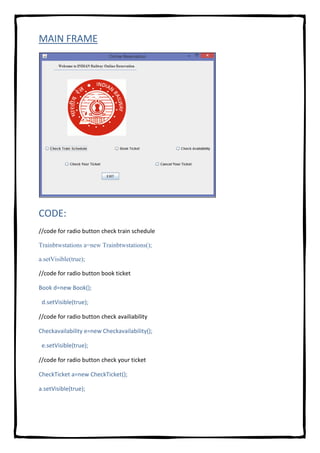 Railway reservation system | PDF