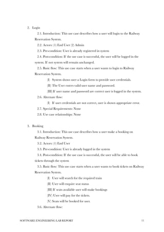 Railway Reservation System - Software Engineering | PDF