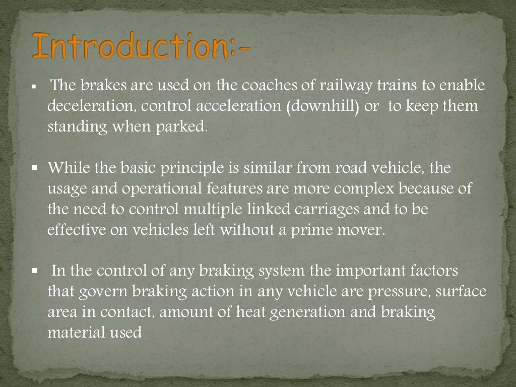 Railway wagon braking system ppt