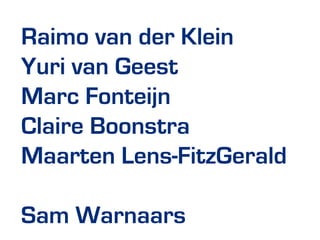 Raimo van der Klein - MoMo #7 introduction