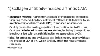 Ifa Inj Rheumatoid arthritis induced in Animal model part 1.pptx