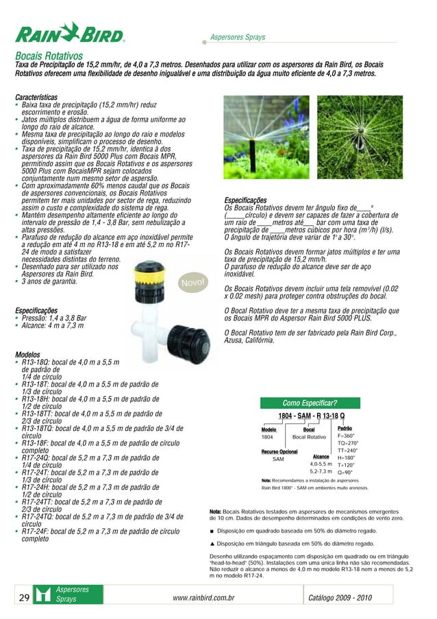 Catalogo Geral Rain Bird PPT