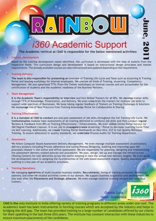 I360 Franchise Newsletter June 2011