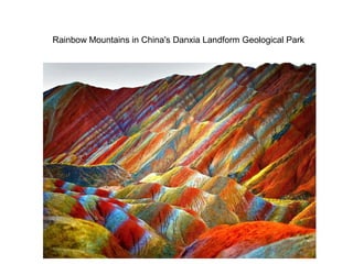 Rainbow Mountains in China's Danxia Landform Geological Park

 