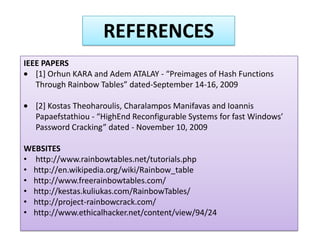 This makes it possible to speed up password cracking with precomputed Rainbow Tables