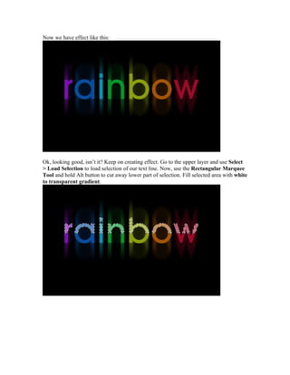 Rainbox text tutorial