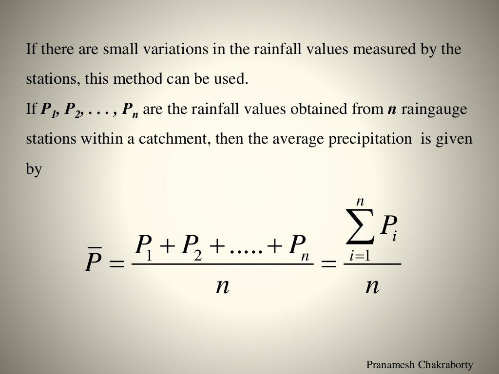 Rainfall measurement methods