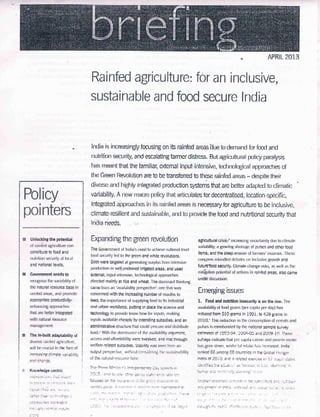 Rainfed agriculture_Policy Briefing_2013