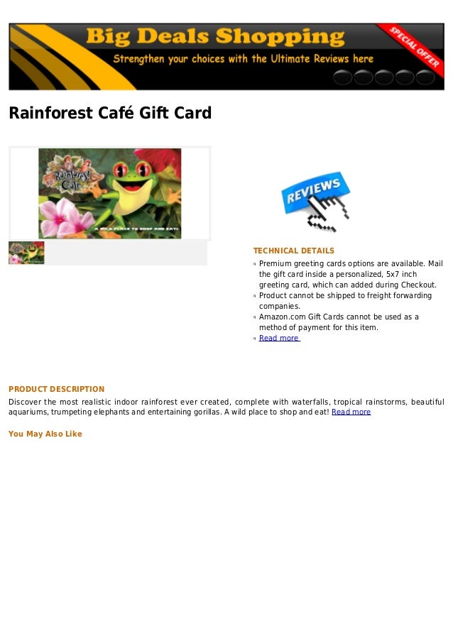Rainforest cafã© gift card