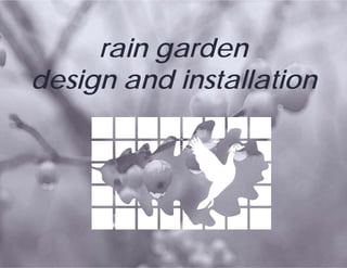 rain garden
design and installation
 