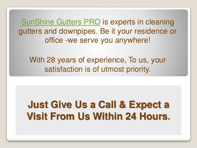 Roof Rain Gutter Cleaning Service - SunshineGuttersPRO