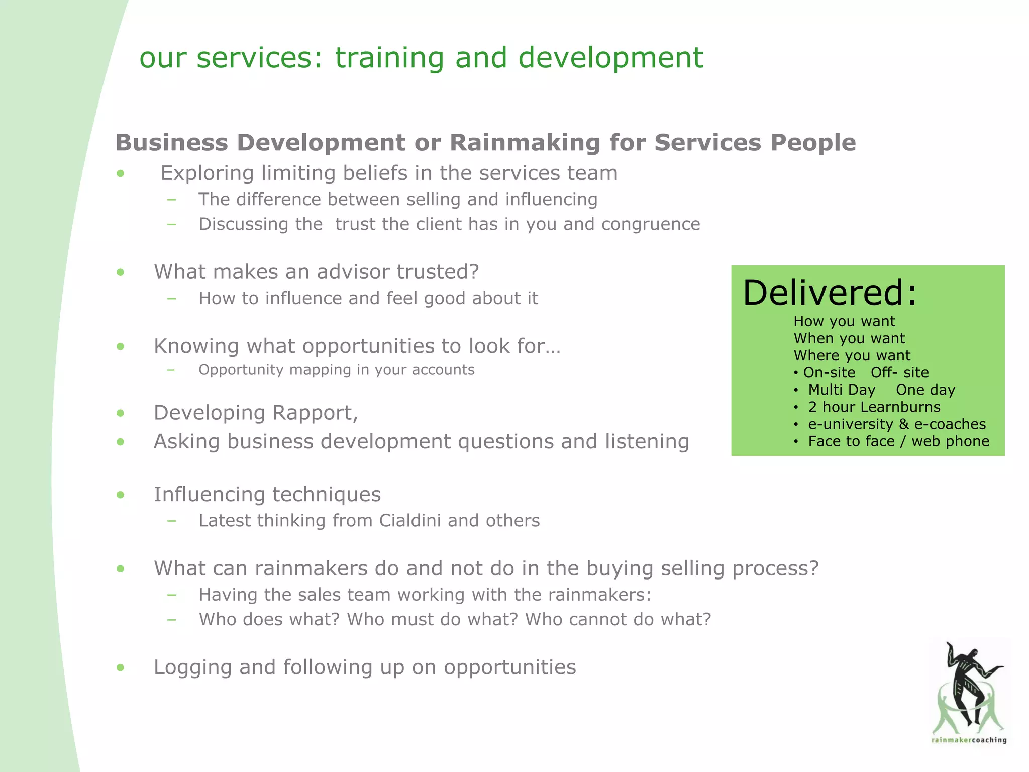 Intro to Rainmaker Coaching Ltd