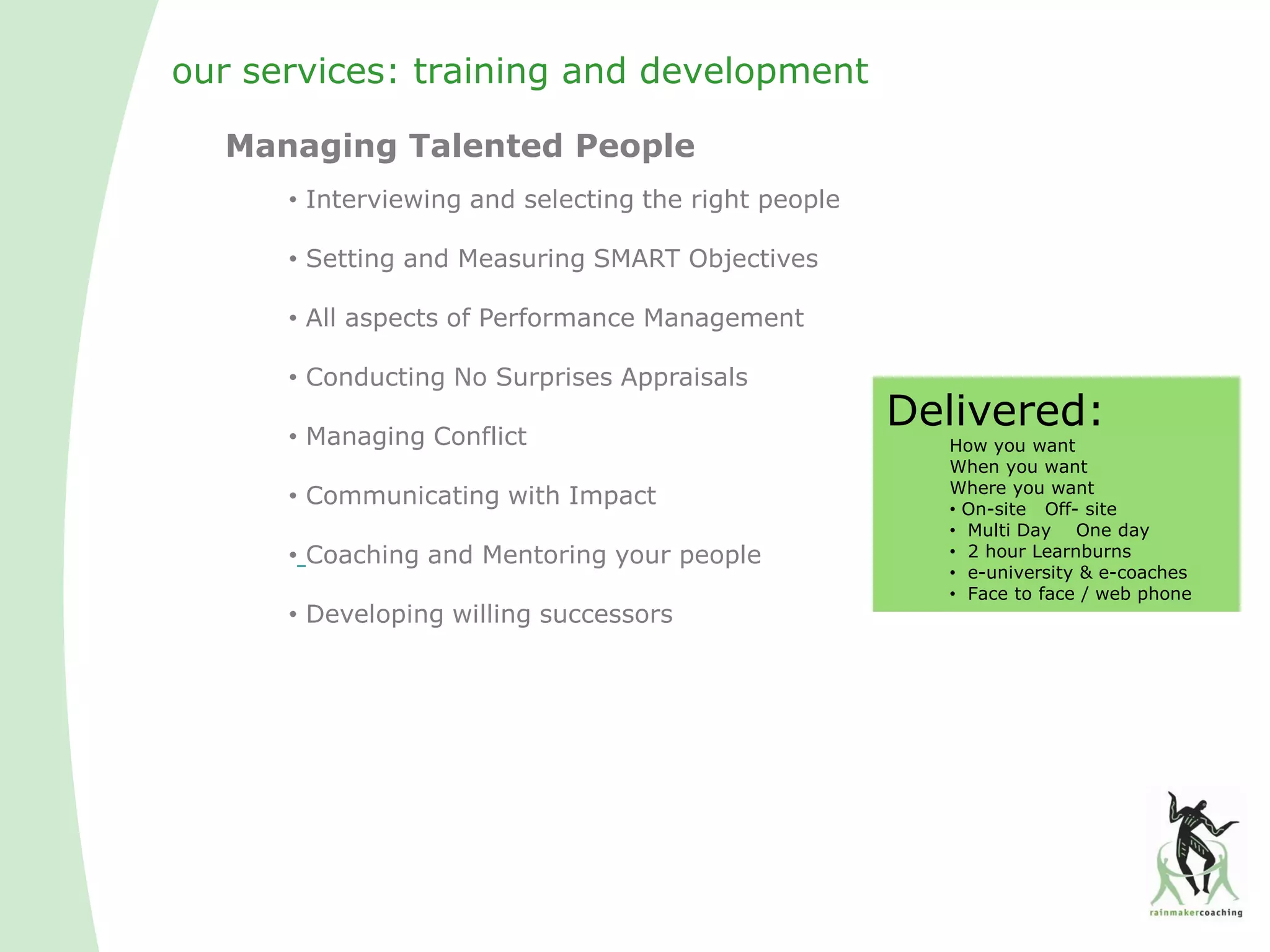 Intro to Rainmaker Coaching Ltd