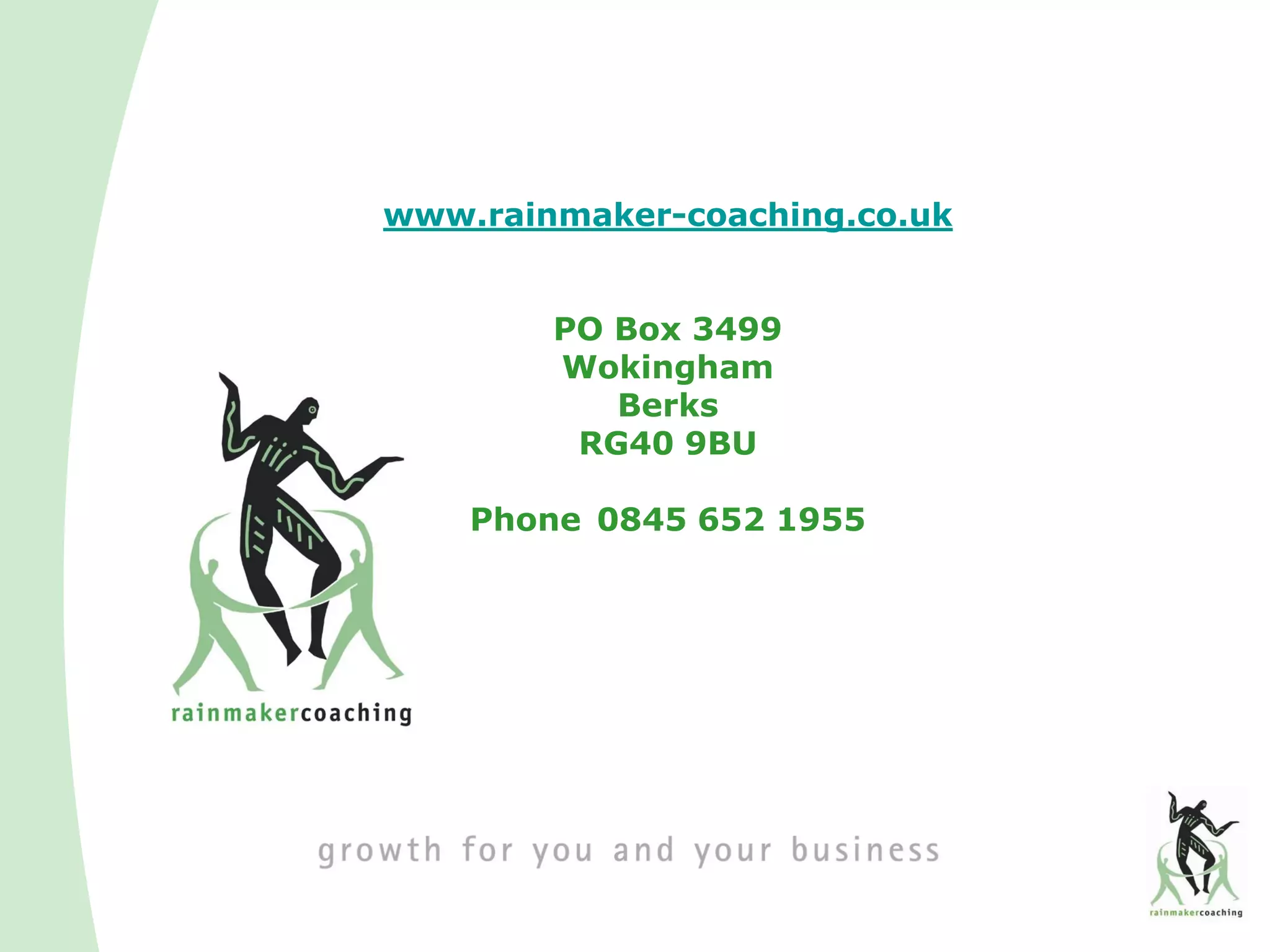 Intro to Rainmaker Coaching Ltd