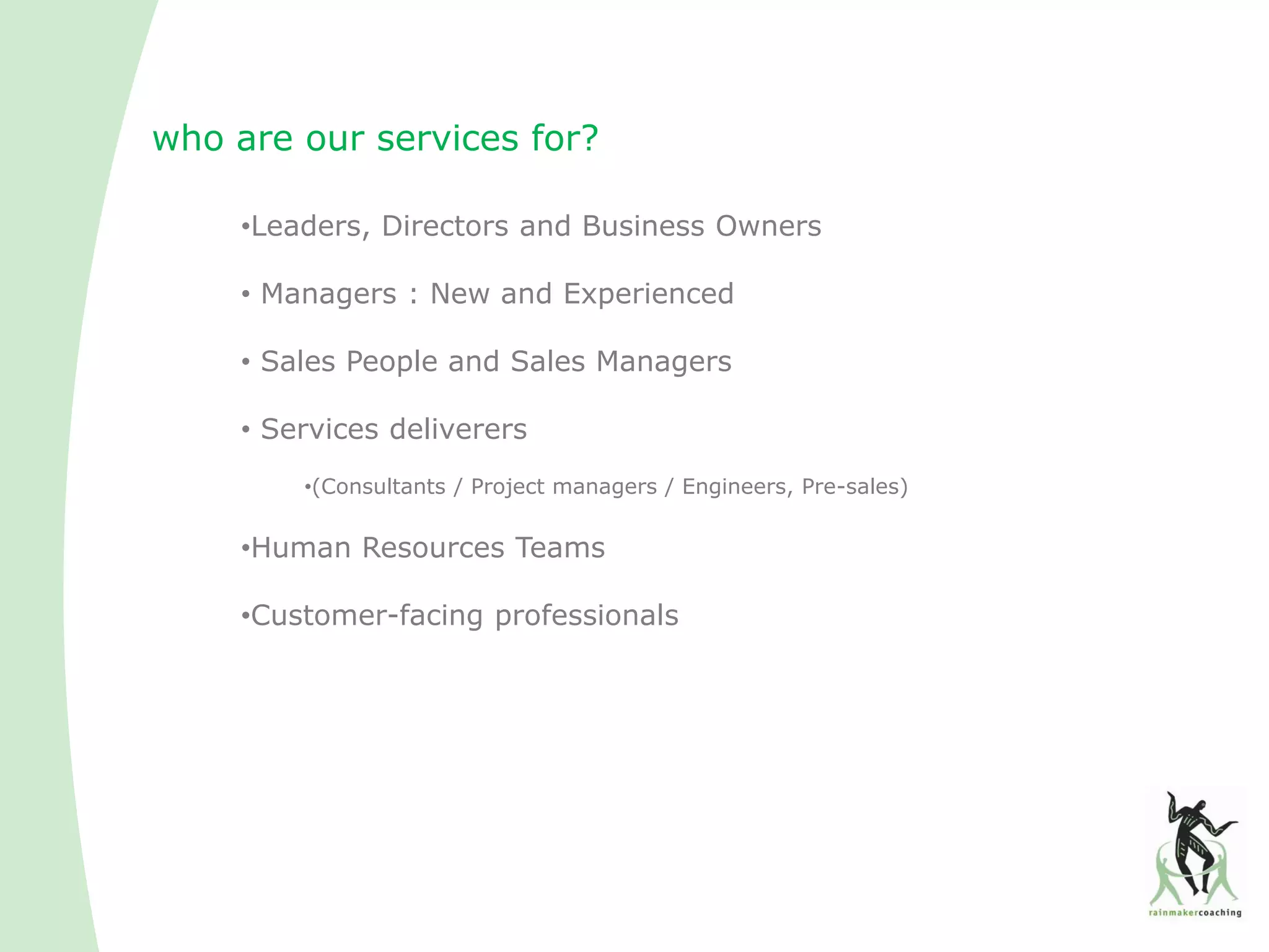 Intro to Rainmaker Coaching Ltd