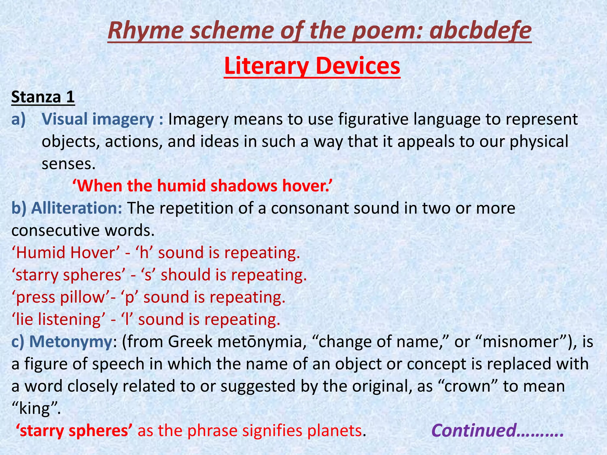 Rain on the roof ppt - English - class 9 | PPTX