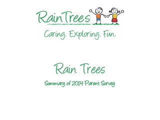 Rain Trees
Summary of 2014 Parent Survey
 