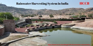 Rainwater Harvesting System in India-HCCB