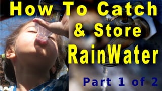 How to Catch & Store Rainwater