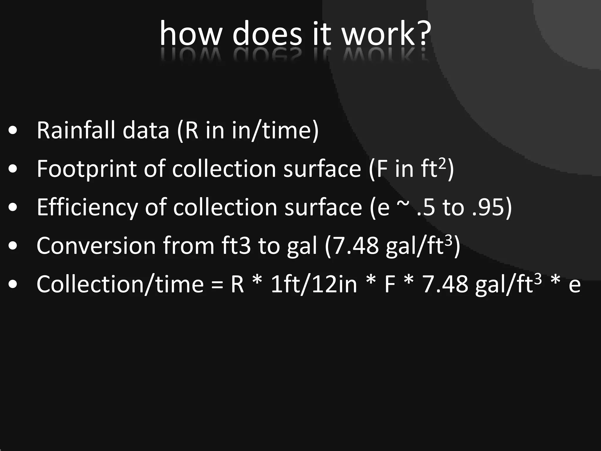 why do it?Water security