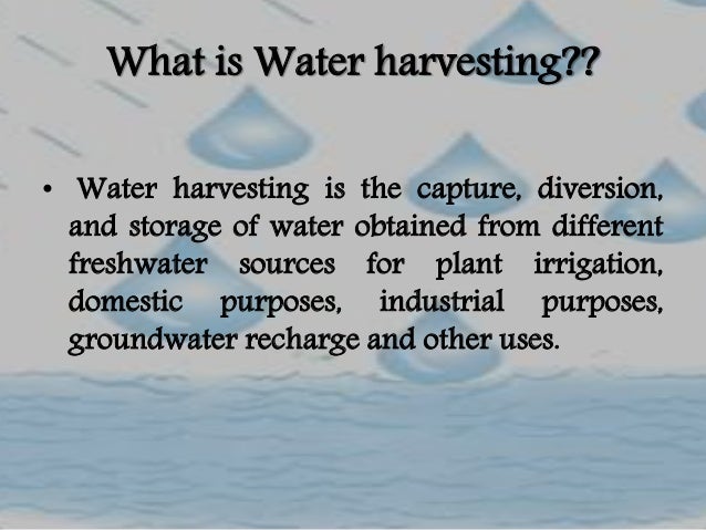 Rainwater Harvesting