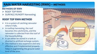 Rain water harvesting | PPTX