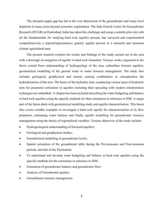Rain Water Harvesting and Geostatistical Modelling of Ground Water in ...