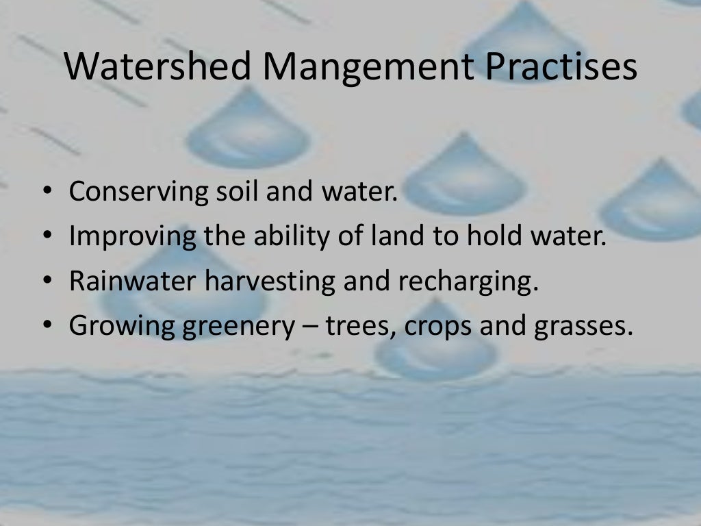 Case study of watershed management picture