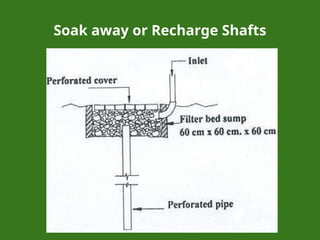 Soak away or Recharge Shafts
 