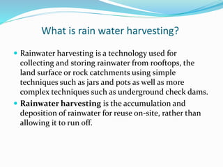 rainwater harvesting project ppt