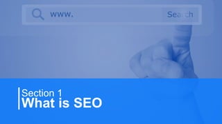 4
What is SEO
Section 1
 