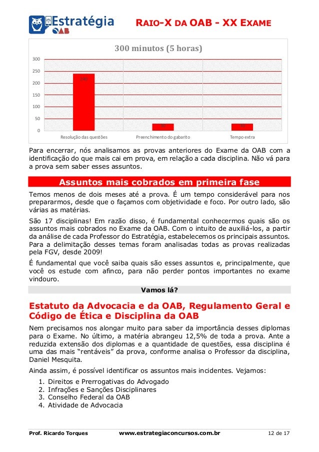 Inscricao xii exame de ordem