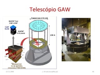 Telescópio GAW 21-11-2009 L. Arruda (luisa@lip.pt) 