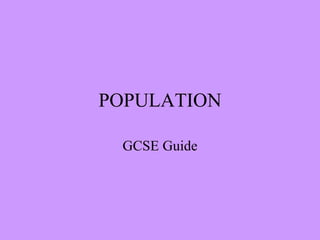 POPULATION GCSE Guide 