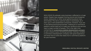 Raise your business during covid 19 with an e-commerce development ...