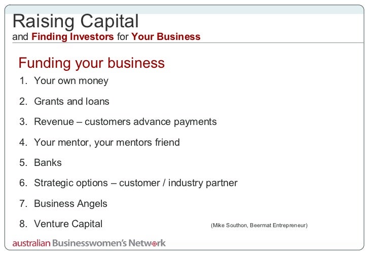 Raising Capital Webinar