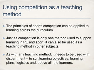 Raising achievement through competition | PPTX