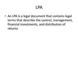 Gp Lp Llp Chart.pdf Terms of a GP/LP Fund Structure | PPTX