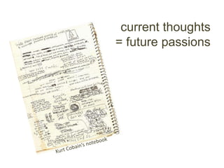 current thoughts
= future passions

 