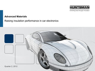 Advanced Materials
Raising insulation performance in car electronics
Quarter 2, 2013
 