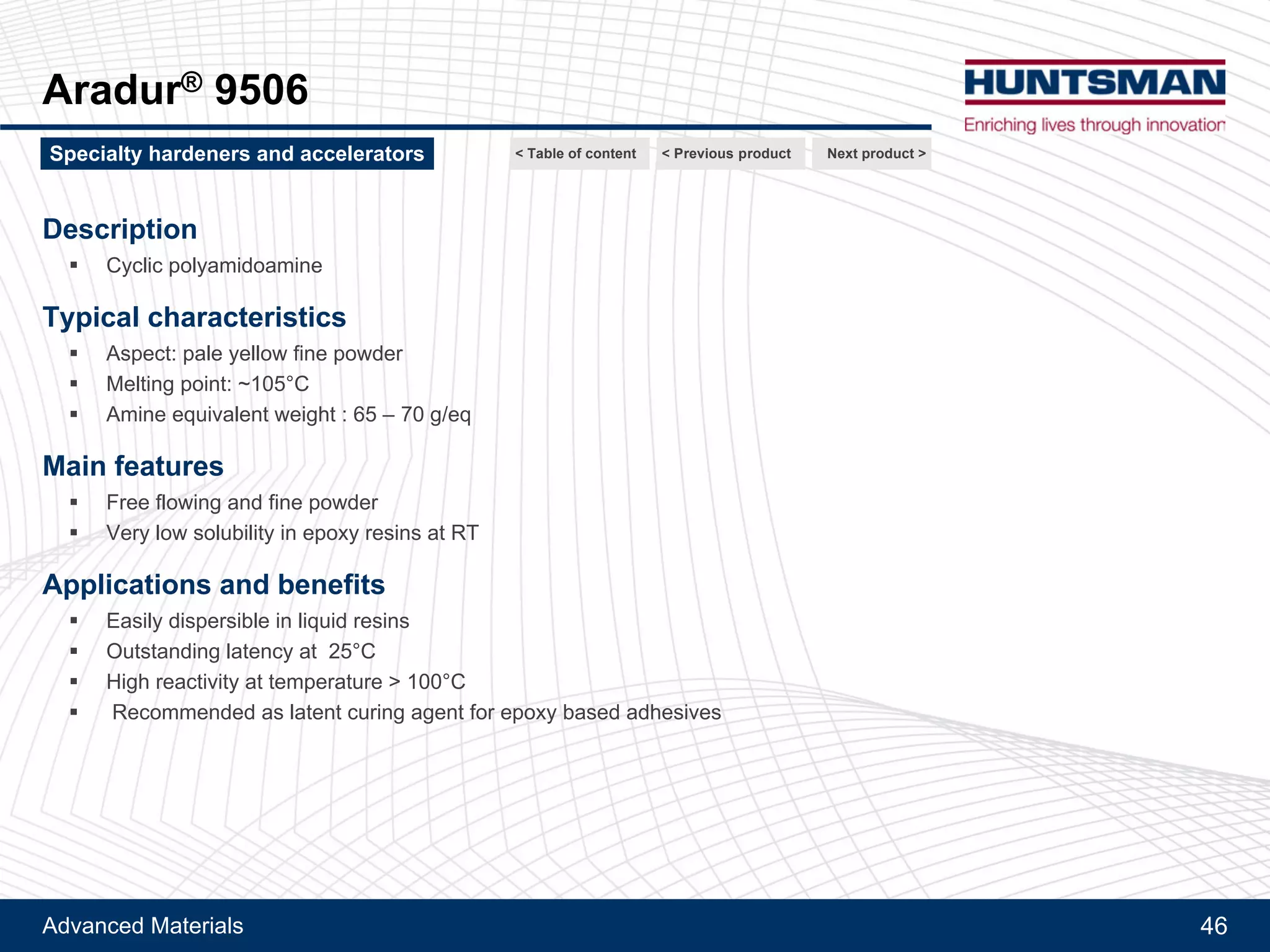 Advanced Materials 46
Aradur® 1167, Aradur® 3123
Accelerators for DICY cure: TDI-Uron and Aradur® 1167
Kinetics - Gel time measured at 80°C
Stoichiometric cure with DICY hardener / TDI-Uron or DICY hardener / Aradur® 1167 (100/46 pbw)
Gel time measured with Gelnorm®
Kinetics - Gel time measured at 80°C
Next product >Specialty hardeners and accelerators < Previous product< Table of content
 