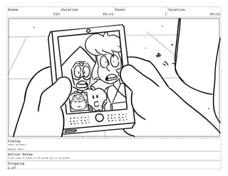 Scene
020
Duration
00:14
Panel
1
Duration
00:02
Dialog
LAPIS: ON TRIAL?!
PERIDOT: WHAT!?
Action Notes
A live video of Steven in the bottom left of the screen.
Slugging
2.07
 