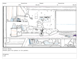 Scene
005
Duration
00:22
Panel
6
Duration
00:02
Action Notes
Steven puts his phone in his pocket.
Slugging
0.08
 