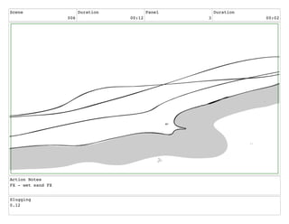 Scene
006
Duration
00:12
Panel
3
Duration
00:02
Action Notes
FX - wet sand FX
Slugging
0.12
 