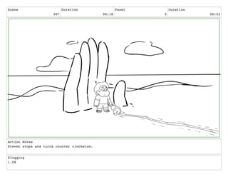 Scene
007
Duration
00:18
Panel
5
Duration
00:02
Action Notes
Steven stops and turns counter clockwise.
Slugging
1.08
 