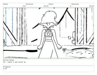Scene
152
Duration
00:18
Panel
2
Duration
00:02
Action Notes
FX - Lapis's gem glows up.
Slugging
0.08
 