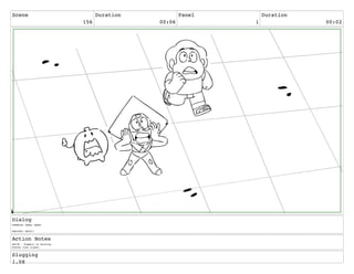 Scene
156
Duration
00:06
Panel
1
Duration
00:02
Dialog
PUMPKIN: BARK! BARK!
PERIDOT: WAIT!!
Action Notes
ADLIB - Pumpkin is barking.
Steven runs closer.
Slugging
1.08
 